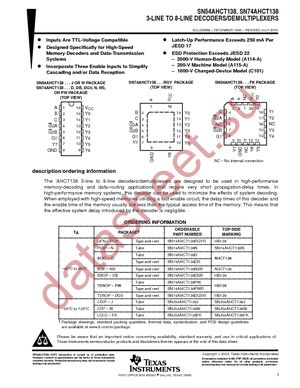 SN74AHCT138DR datasheet  